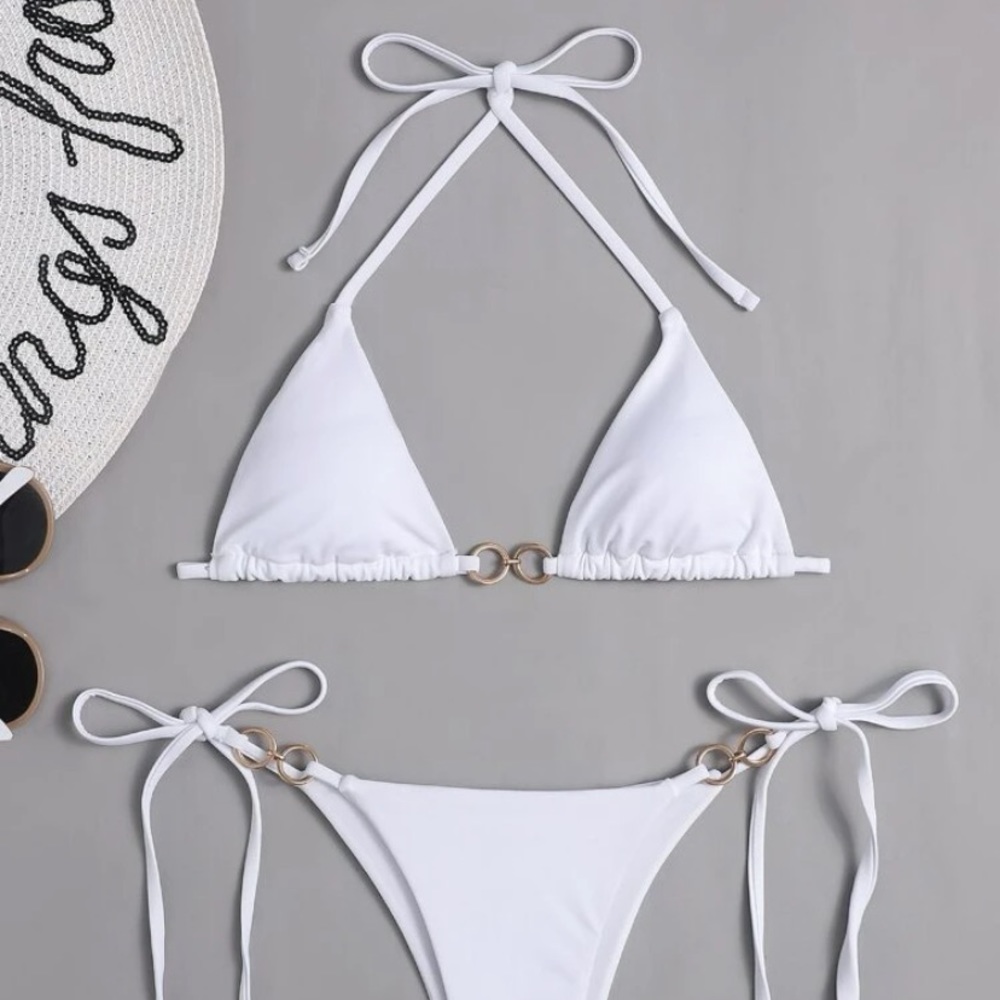 4/$14🦋 Ring Linked Bikini Set